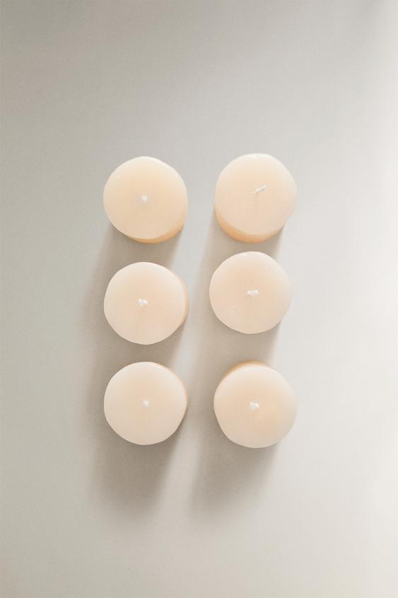 PACK VELAS DECORATIVAS TEALIGHT (PACK DE 6) - Branco-marfim da Zara - Imagem 0