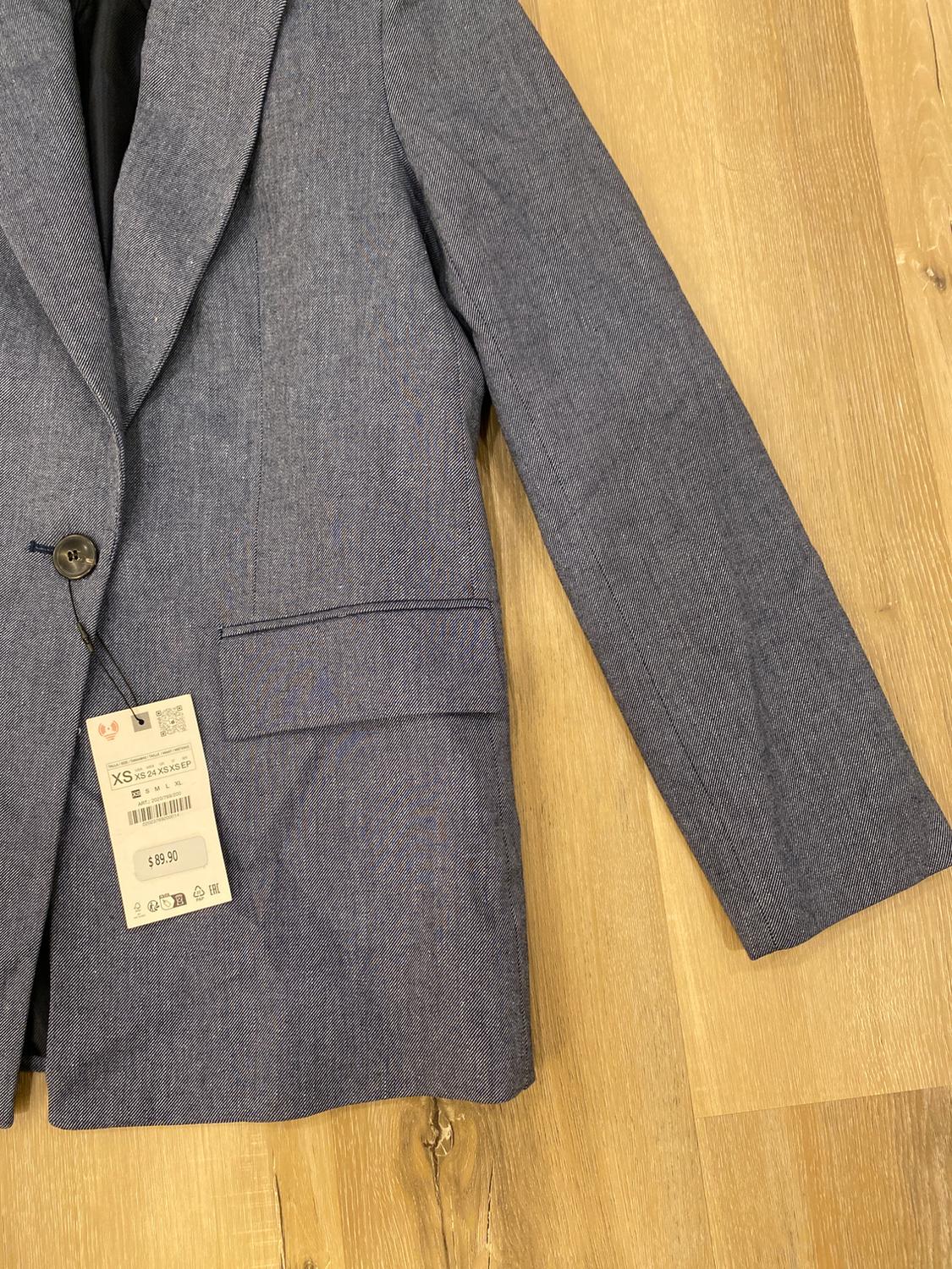 STRAIGHT CUT SHOULDER PAD BLAZER - Image 2