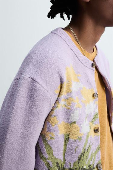 CARDIGAN JACQUARD FLORAL © OTIS KWAME KYE QUAICOE - Violet de Zara - Image 5