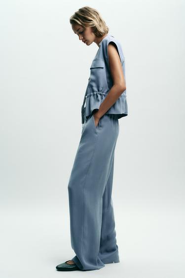 SOFT-TOUCH SAFARI TOP - Blue / Grey by Zara - Image 2