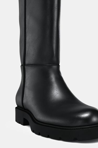 BOTTES DÉTAIL SURPIQÛRES - Noir de Zara - Image 8