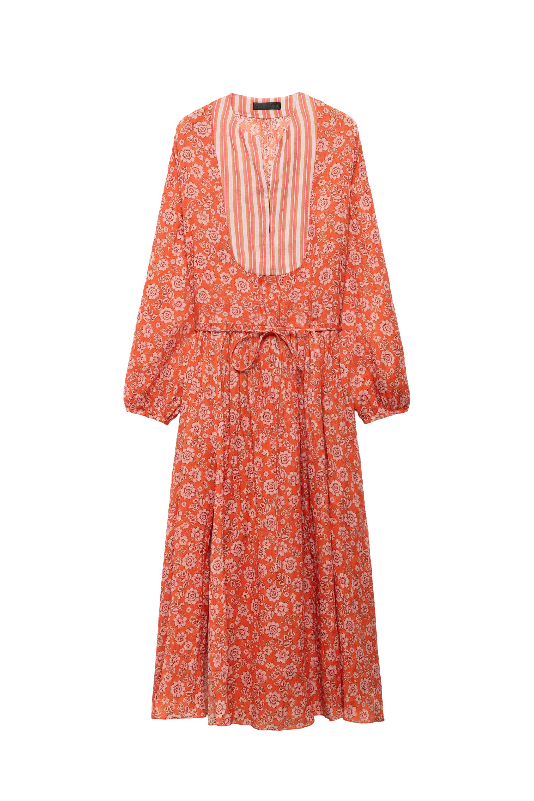 LIMITED EDITION ラミーカフタンワンピース - プリント地 | ZARA Japan 