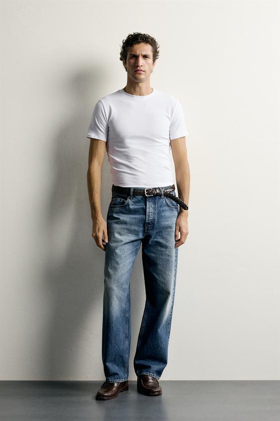 Zara BAZIČNA SLIM FIT MAJICA /01 – Bela – Slika 0