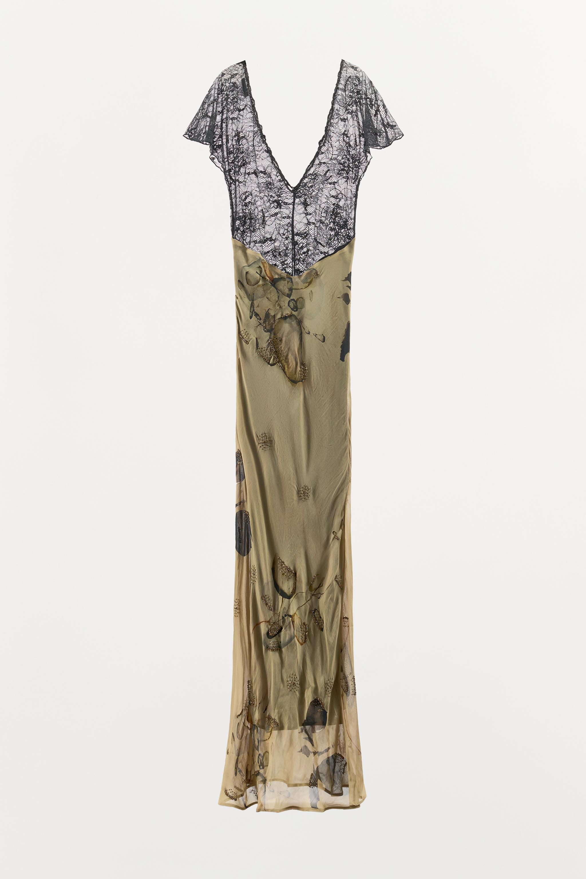 ROBE IMPRIMÉE DENTELLE FANTAISIE