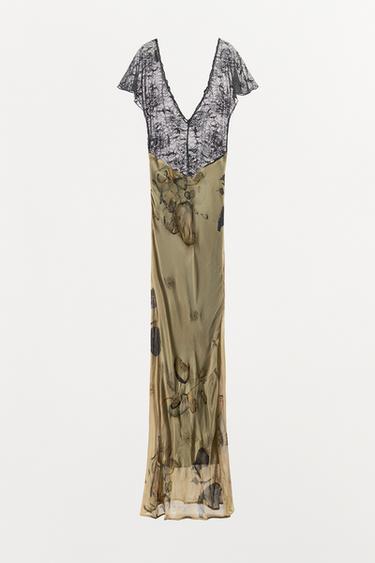 BEADED LACE PRINT DRESS - Multicoloured by Zara - Image 4