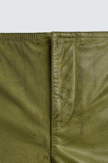 SHORTS CUIR HARRY LAMBERT FOR ZARA X DISNEY - Vert de Zara - Image 3