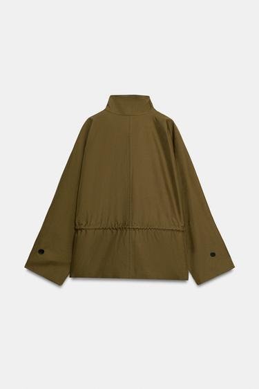 ZW COLLECTION OVERSIZED PARKA - Olive green by Zara