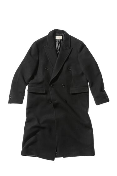 ABRIGO CRUZADO LANA - Negro de Zara