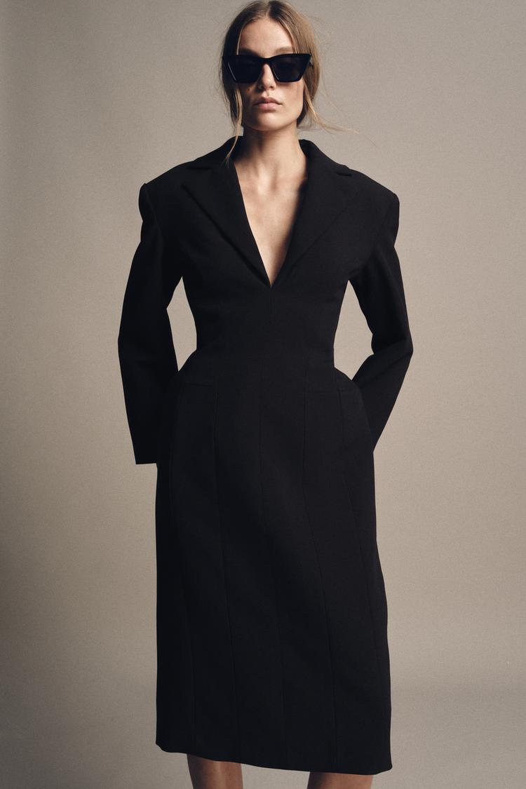 ZW COLLECTION LIMITED EDITION COAT DRESS Black ZARA United States
