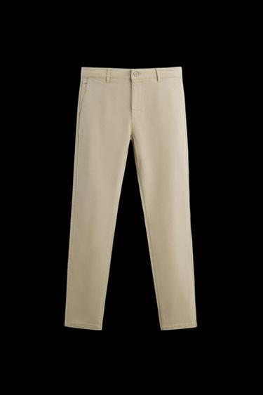 Zara SKINNY CHINO PANTS - Beige - Image 0