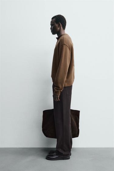 SWEAT COL ROND À RUBANS - Cuir de Zara - Image 3