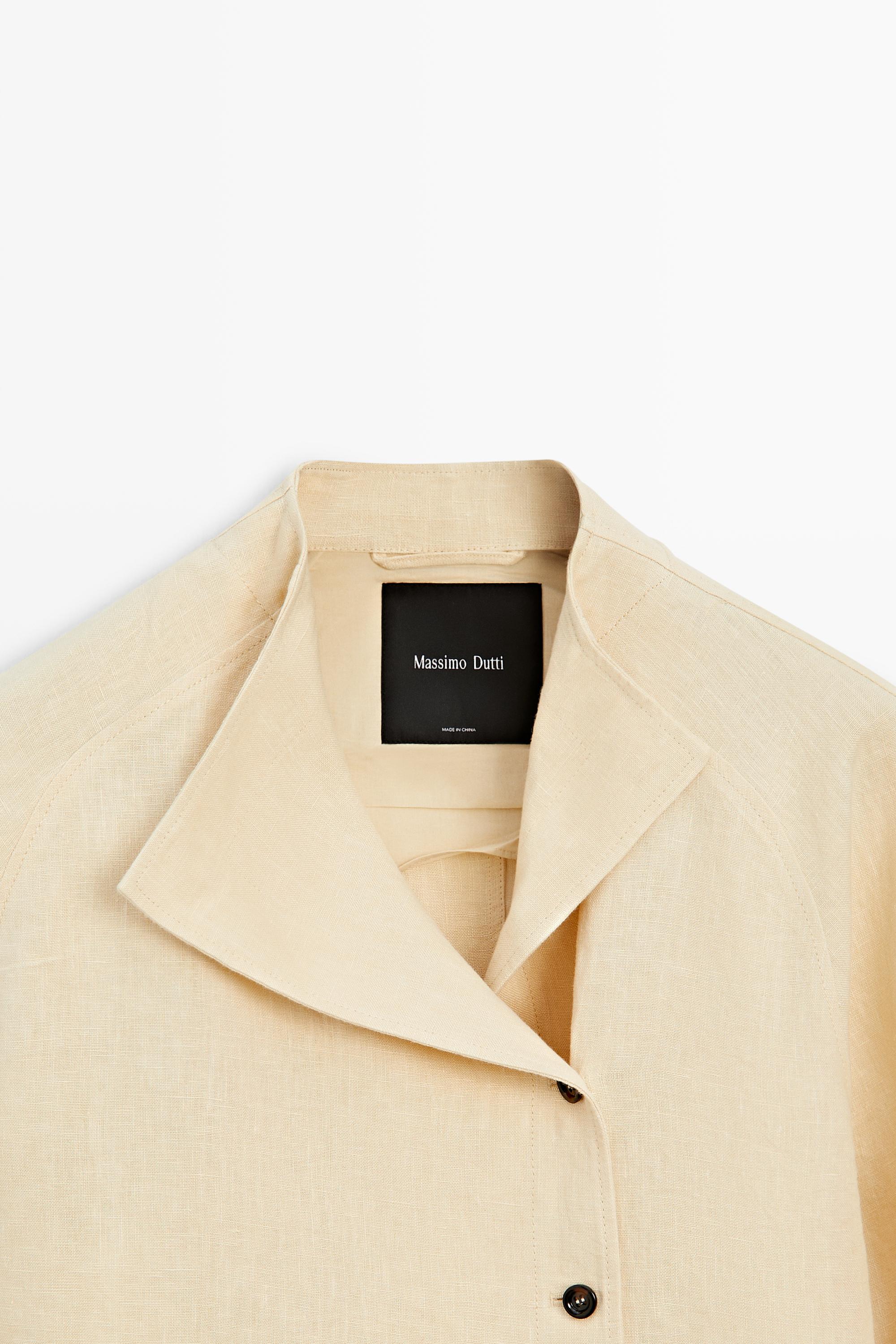 100% linen kimono with buttons and tie