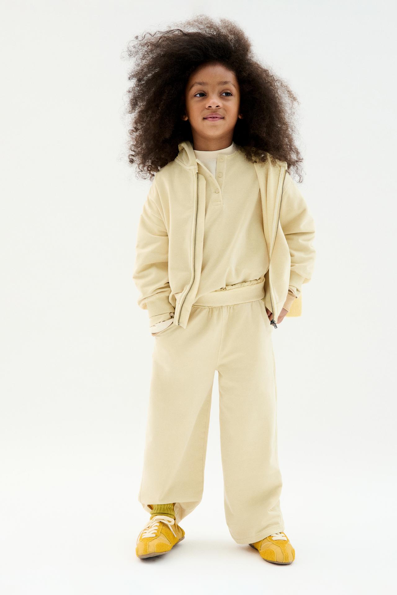 SOLID WIDE LEG PANTS — Vanilla
