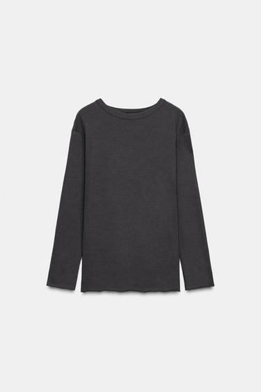 롱 슬리브 티셔츠 - Zara 납