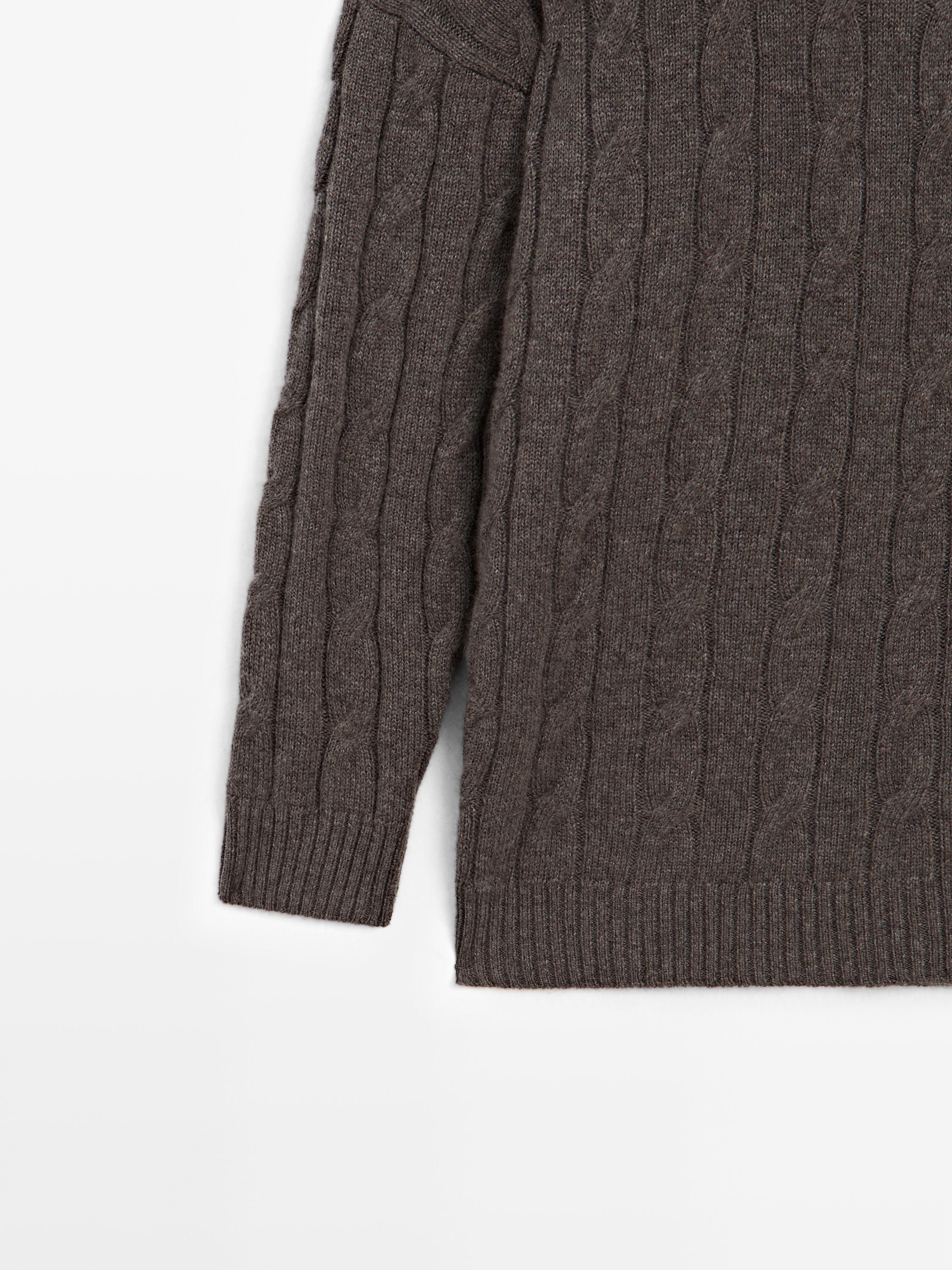 100% cashmere cable-knit sweater