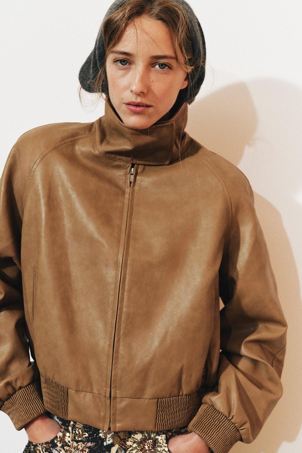 ZW COLLECTION LEATHER EFFECT JACKET