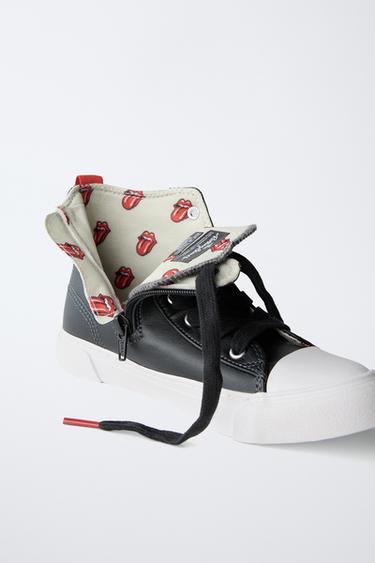 ROLLING STONES © HIGH-TOP SNEAKERS - Black by Zara - Image 4