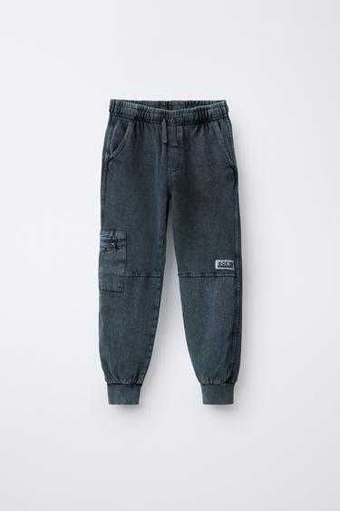 JOGGER-HOSE IN VERWASCHENER OPTIK - Indigoblau von Zara - Bild 0