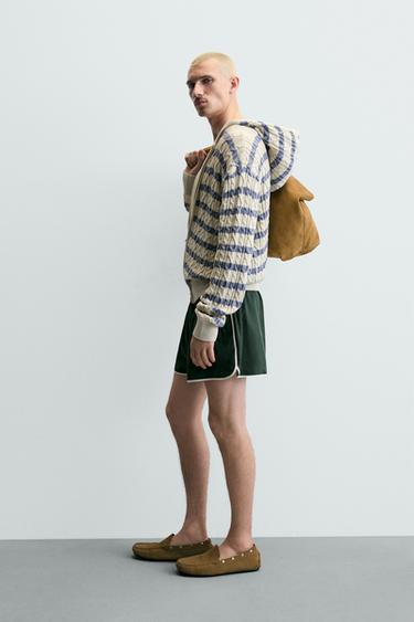 CONTRAST WELT SHORTS - Green by Zara - Image 3
