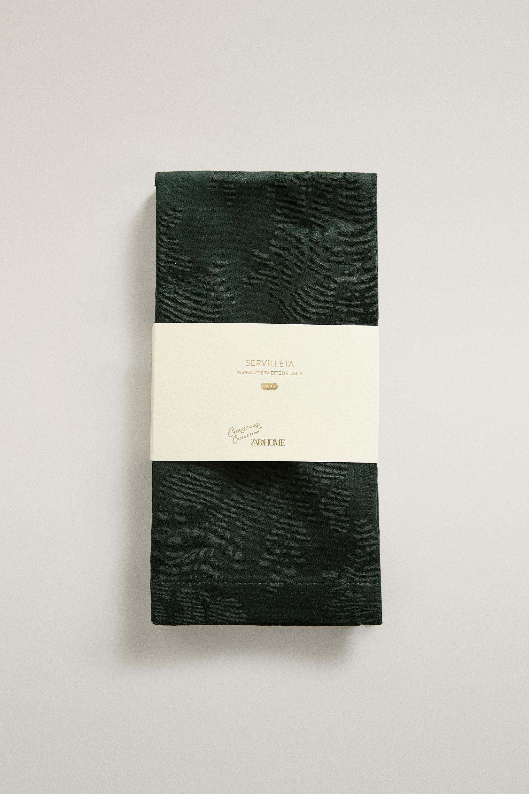 CHRISTMAS JACQUARD COTTON NAPKINS (SET OF 2)