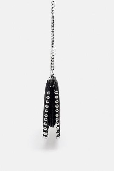 STUDDED CROSSBODY PURSE - Black by Zara - Image 4