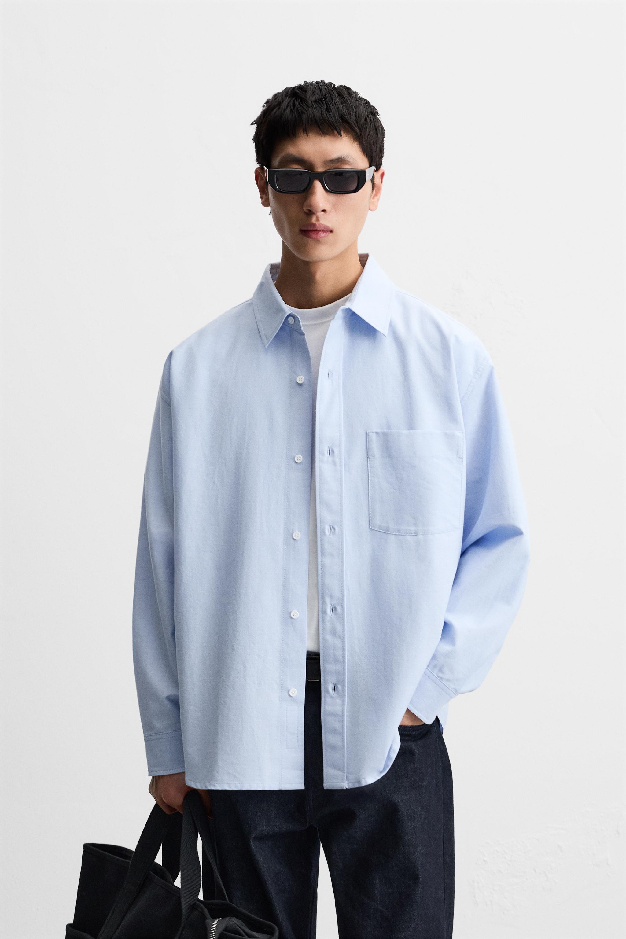 OVERSIZED OXFORD SHIRT - Light blue | ZARA United States