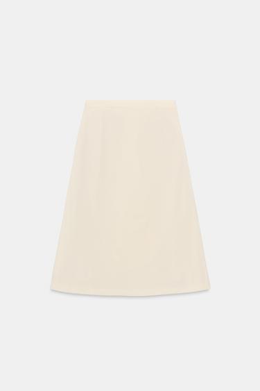 ZW COLLECTION LAYERED PLEATED SKIRT - Ecru by Zara - Image 4