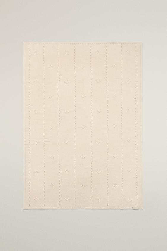 OPENWORK COTTON BABY BLANKET - Ecru by Zara - Image 0