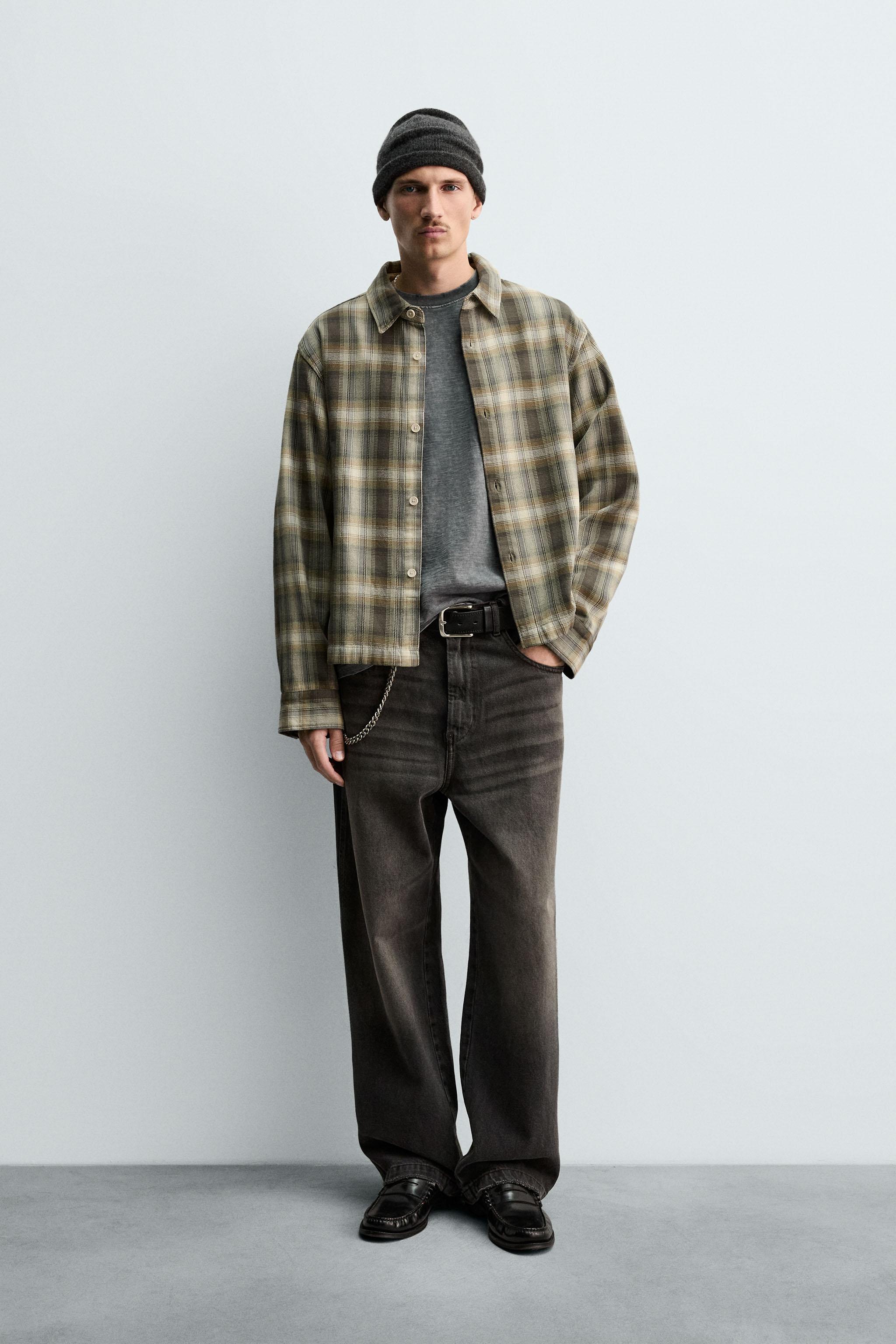 RELAXED FIT PLAID OVERSHIRT