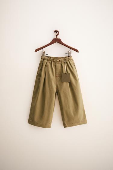 ZARA TIMELESS - CONTRAST SOFT TOUCH BAGGY TROUSERS - Light camel by Zara