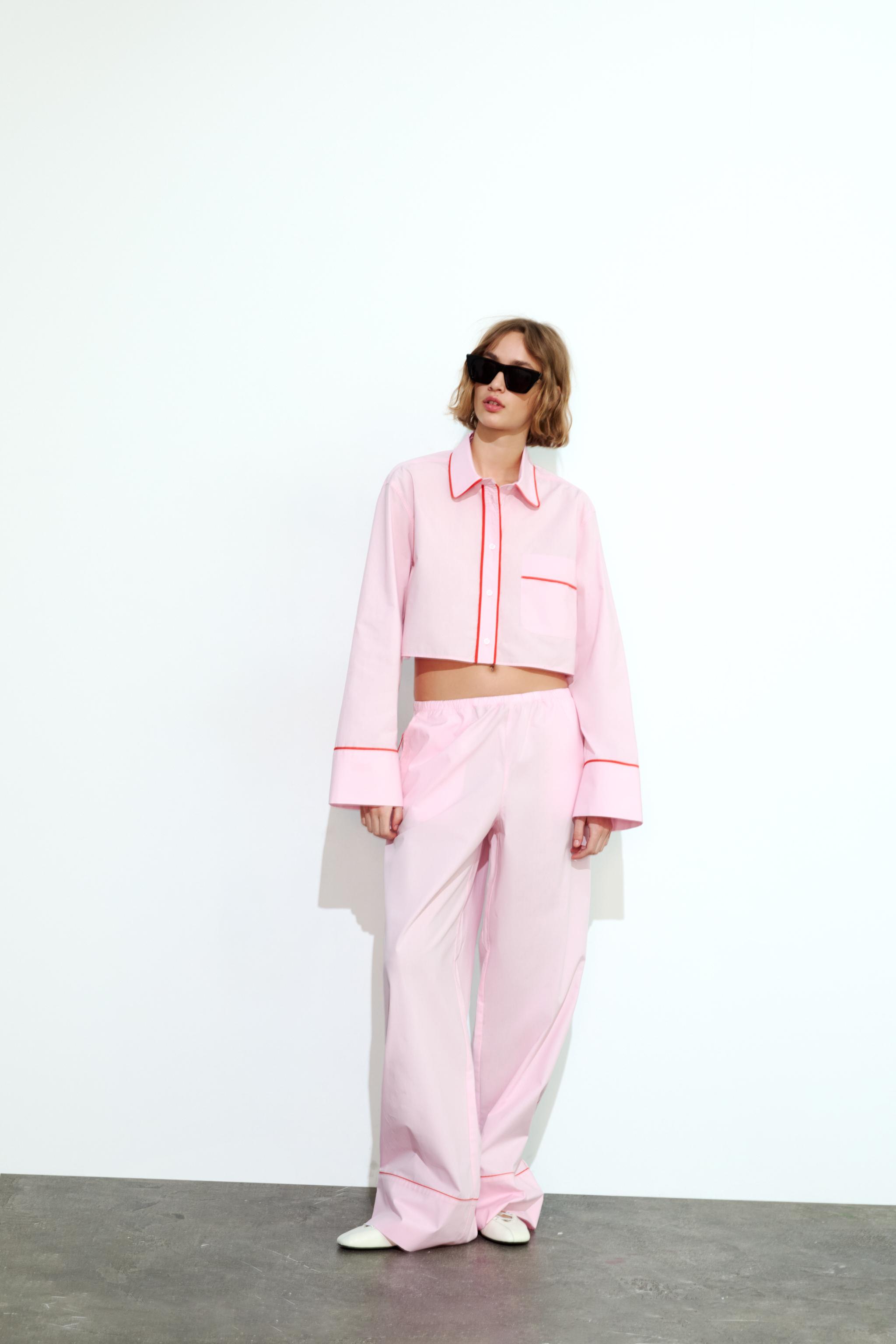 Zara, Pants & Jumpsuits, Zara Pants With High Waist Size Small Pink 68  632 620