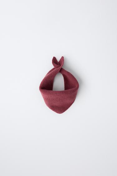 Zara TROKUTASTA PLETENA BANDANA – Ružičasta – Slika 0