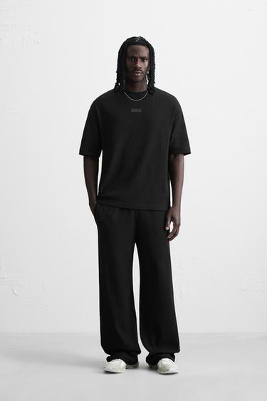 VERTICAL TEXTURED JOGGERS - Black by Zara - Image 0