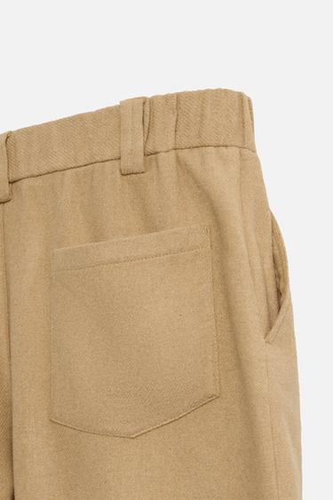 WIDE-LEG TROUSERS - camel by Zara - Image 8