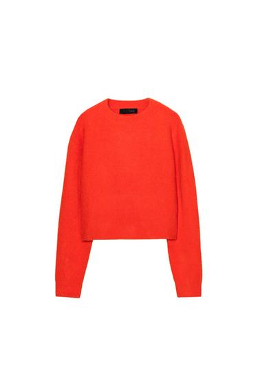 JERSEY PUNTO SOFT - Naranja vivo de Zara