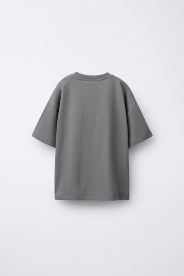 POPPY PRINT T-SHIRT - Anthracite grey by Zara
