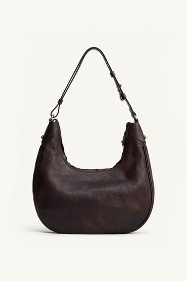 SAC PORTÉ ÉPAULE EN CUIR ÉDITION LIMITÉE - Chocolat de Zara - Image 4