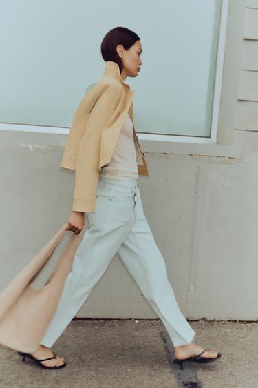 BOLSO DE HOMBRO SERRAJE - Gris Topo de Zara - Imagen 0