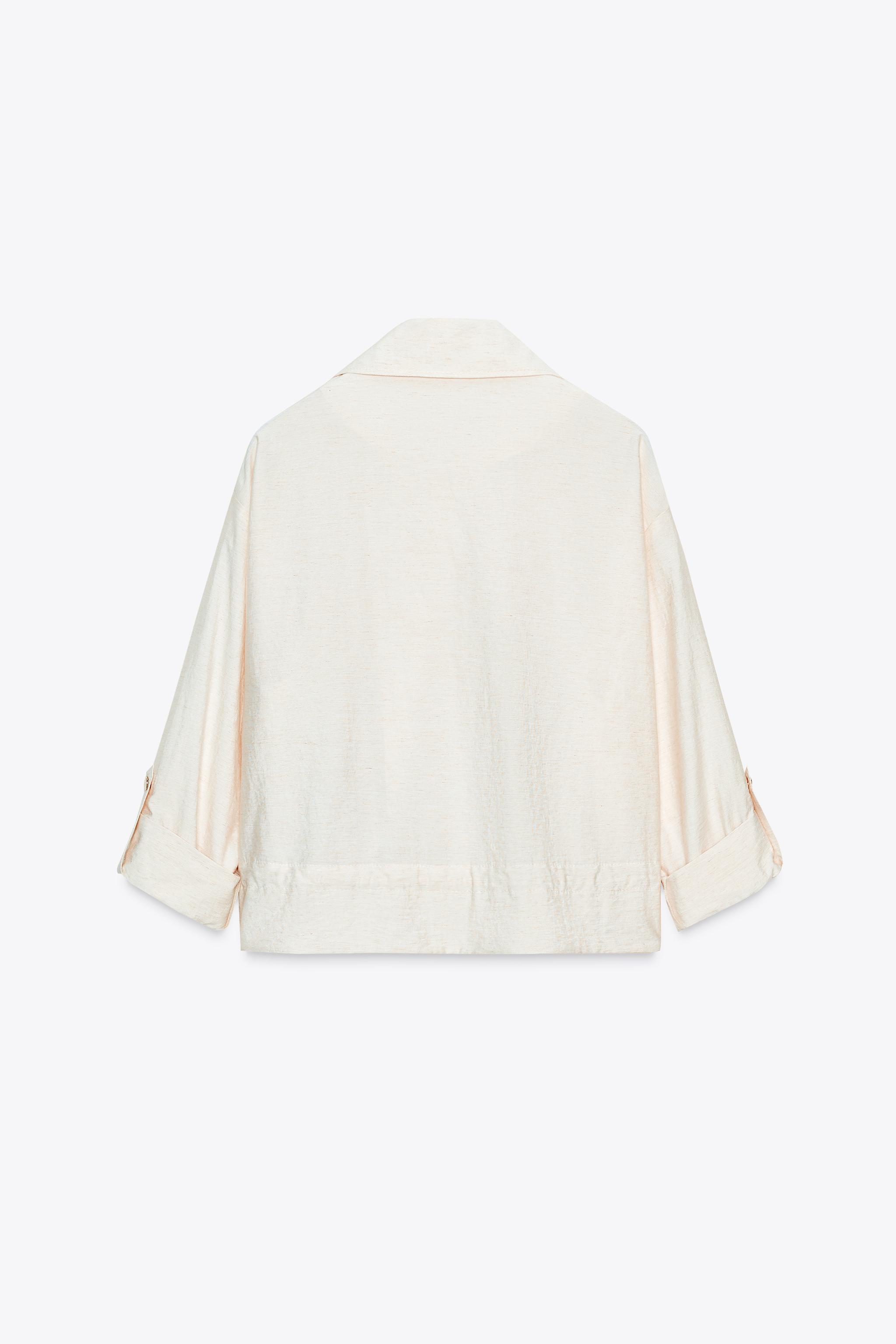 ★ZARA★サファリ*ショートスリーブシャツ ライトベージュ ZARA】サファリショートスリーブシャツ 3261/741/052 (ZARA