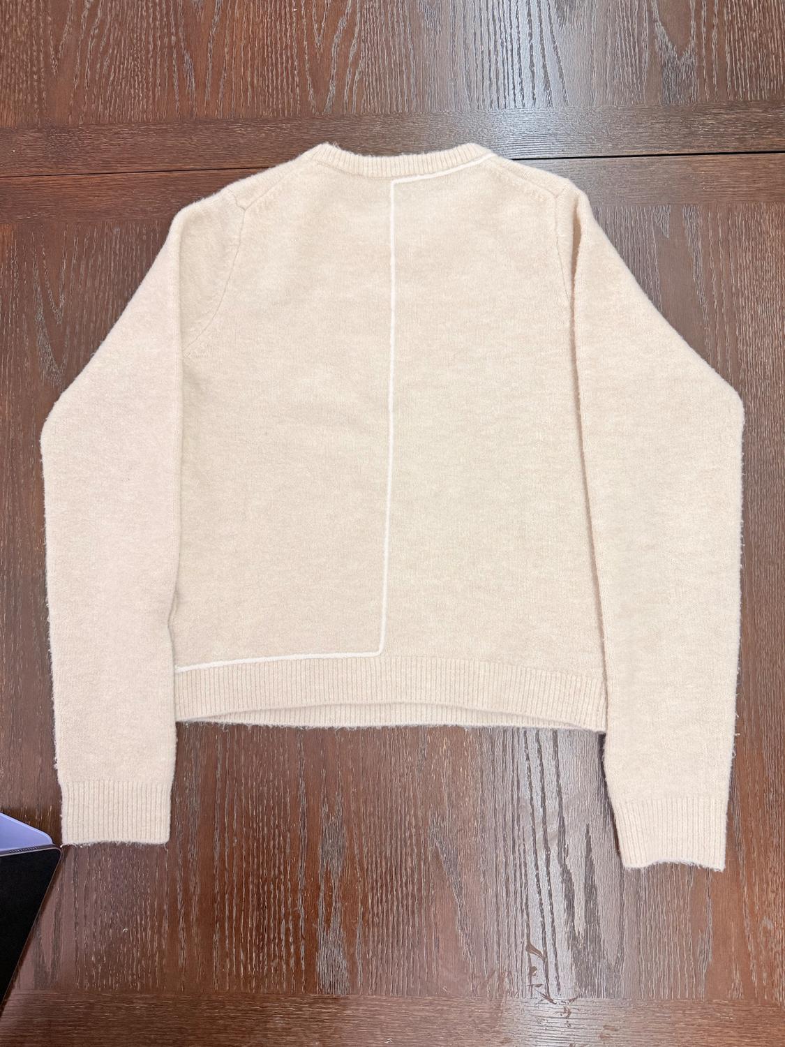 KNIT SWEATER WITH CONTRASTING PIPING - Image 2