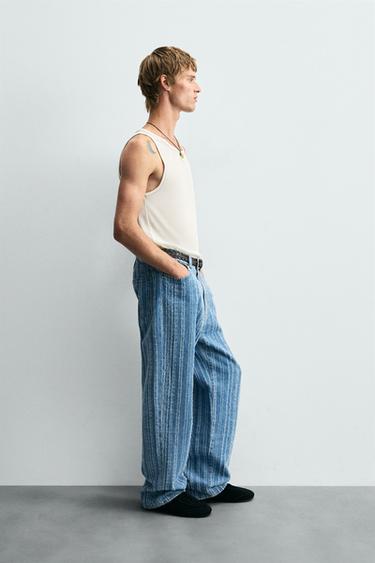 JEAN RAYURES TEXTURÉ - Bleu de Zara - Image 3