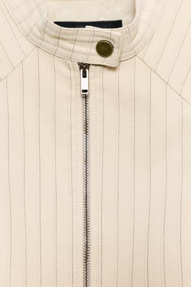 GILET ZIPPÉ À RAYURES - Sable de Zara - Image 2
