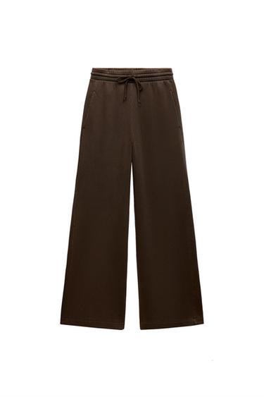 FADED WIDE-LEG TROUSERS