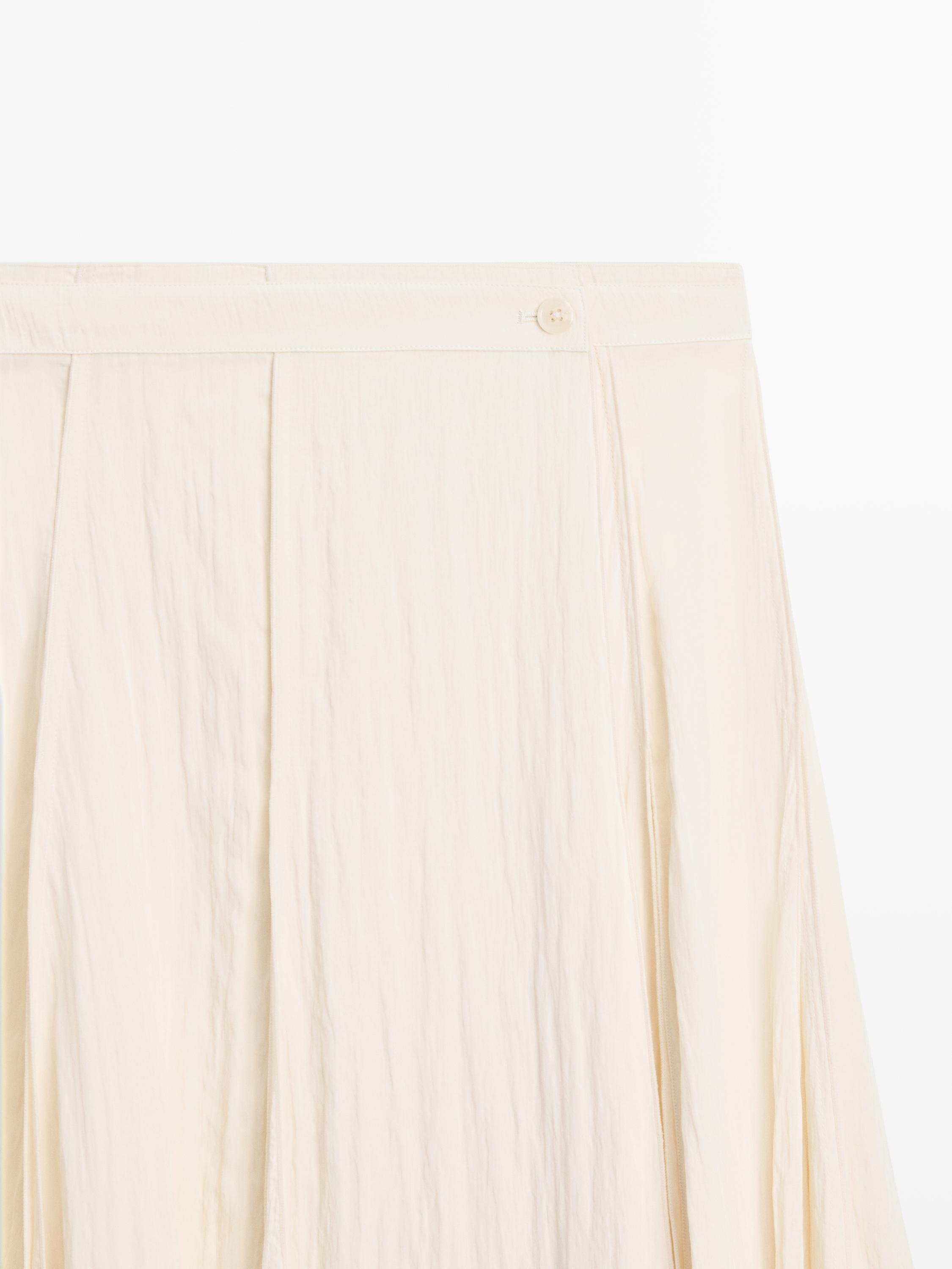 Midi skirt with sash belt detail