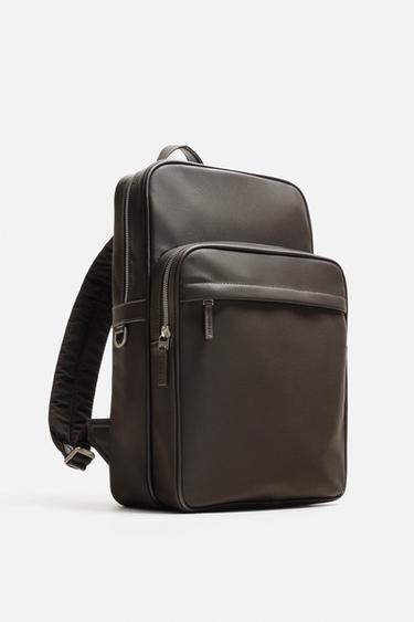 TEXTURE BACKPACK - Brown by Zara - Image 1