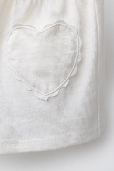 BERMUDA BOLSILLO CORAZÓN - Blanco de Zara