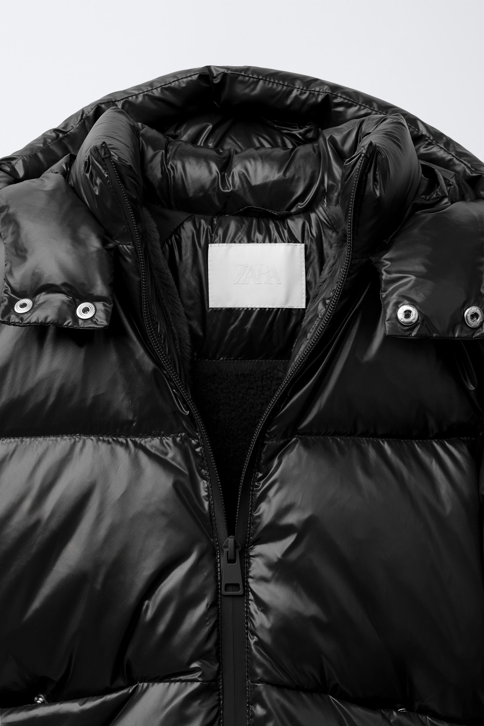 DOWN PUFFER COAT WATER REPELLENT AND WIND RESISTANT - Black