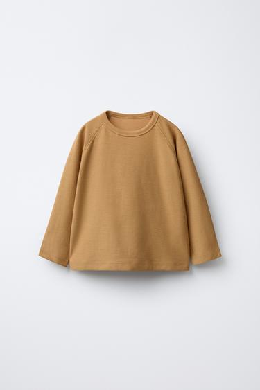 TWO-PACK OF RAGLAN SLEEVE LOGO T-SHIRTS - Khaki by Zara - Image 1