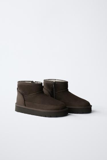 BOTTINES FOURRÉES - Marron de Zara