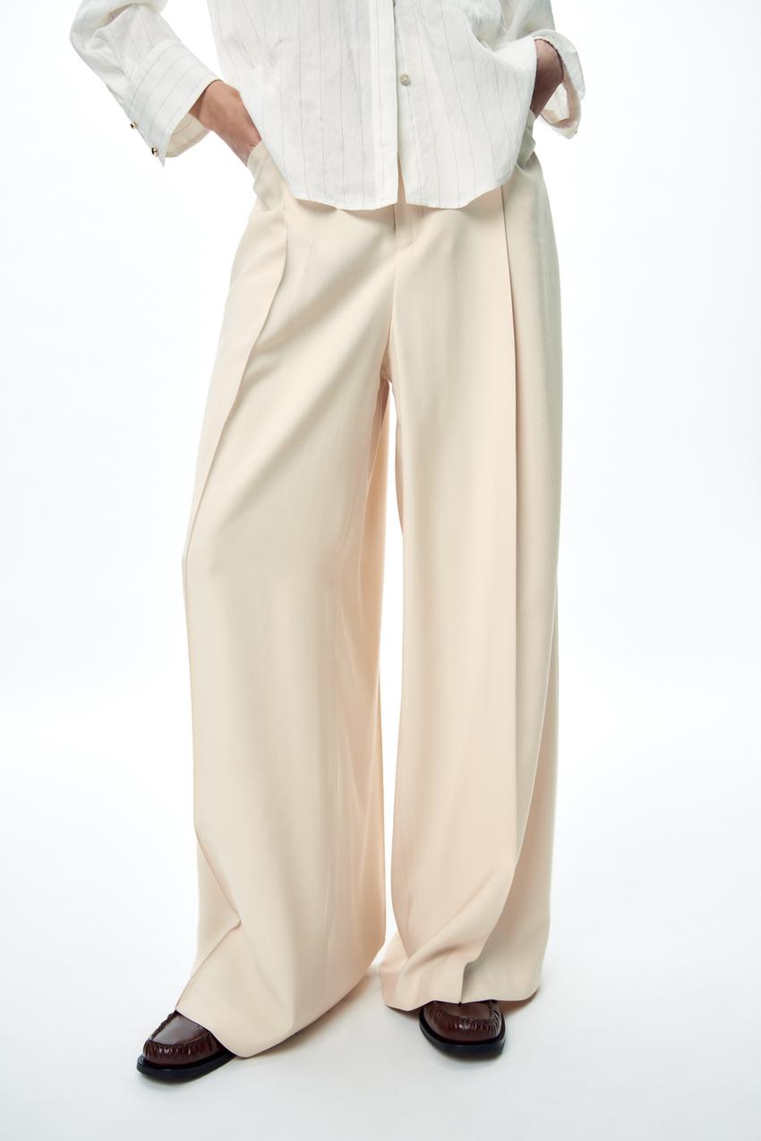 DARTED TROUSERS - Sand